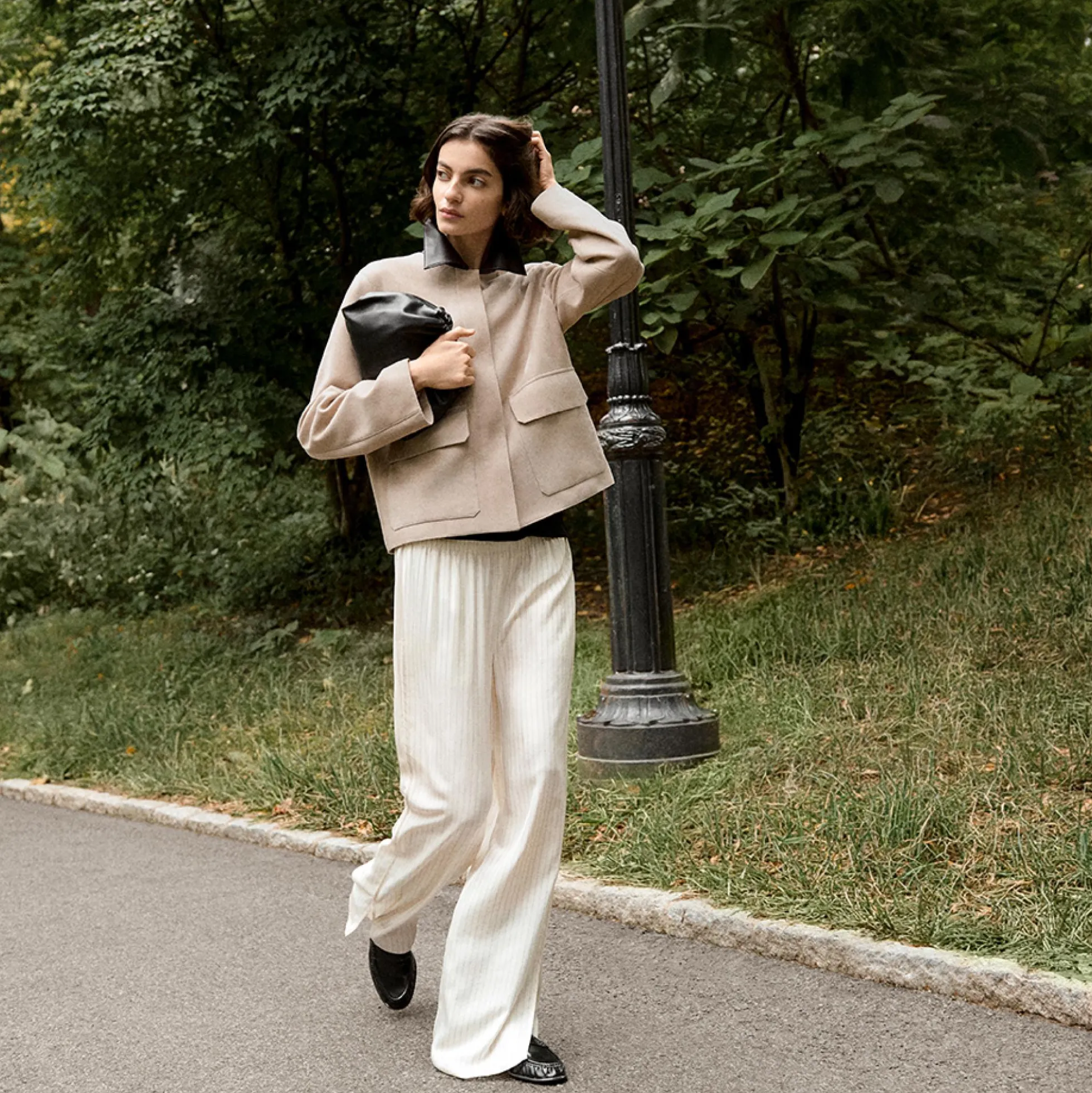 Boxy Patch Pocket Jacket in Suede