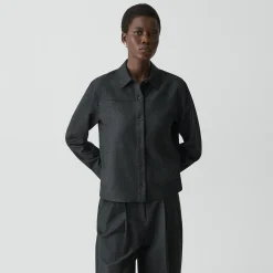 Boxy Shirt in Sleek Flannel