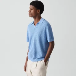 Brenan Polo Shirt in Pacific Linen