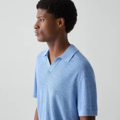 Brenan Polo Shirt in Pacific Linen