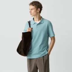 Bron Polo Shirt in Cosmos Slub Cotton