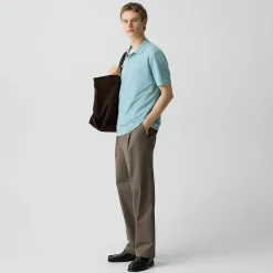 Bron Polo Shirt in Cosmos Slub Cotton
