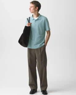 Bron Polo Shirt in Cosmos Slub Cotton