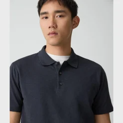 Bron Polo Shirt in Cosmos Slub Cotton