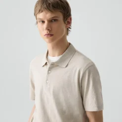 Bron Polo Shirt in Cosmos Slub Cotton