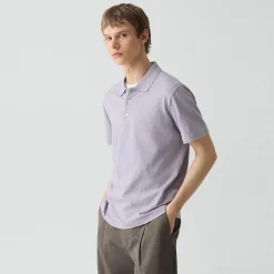 Bron Polo Shirt in Cosmos Slub Cotton
