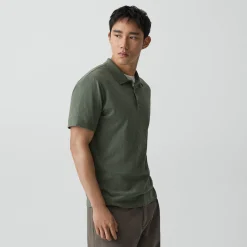 Bron Polo Shirt in Cosmos Slub Cotton