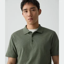 Bron Polo Shirt in Cosmos Slub Cotton