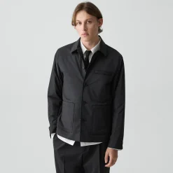 Button-Up Jacket in Motion Nylon
