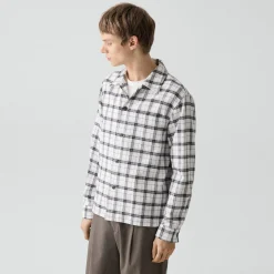 Button-Up Shirt in Checked Cotton