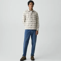 Button-Up Shirt in Textured Check