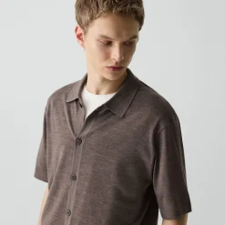 Button-Up Sweater in Regal Wool