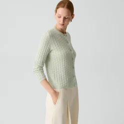 Cable-Knit Cardigan in Cashmere