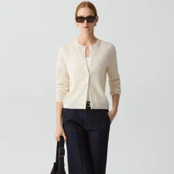 Cable-Knit Cardigan in Cashmere