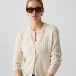 Cable-Knit Cardigan in Cashmere