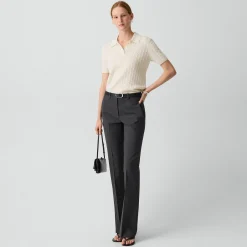Cable-Knit Polo Shirt in Cashmere