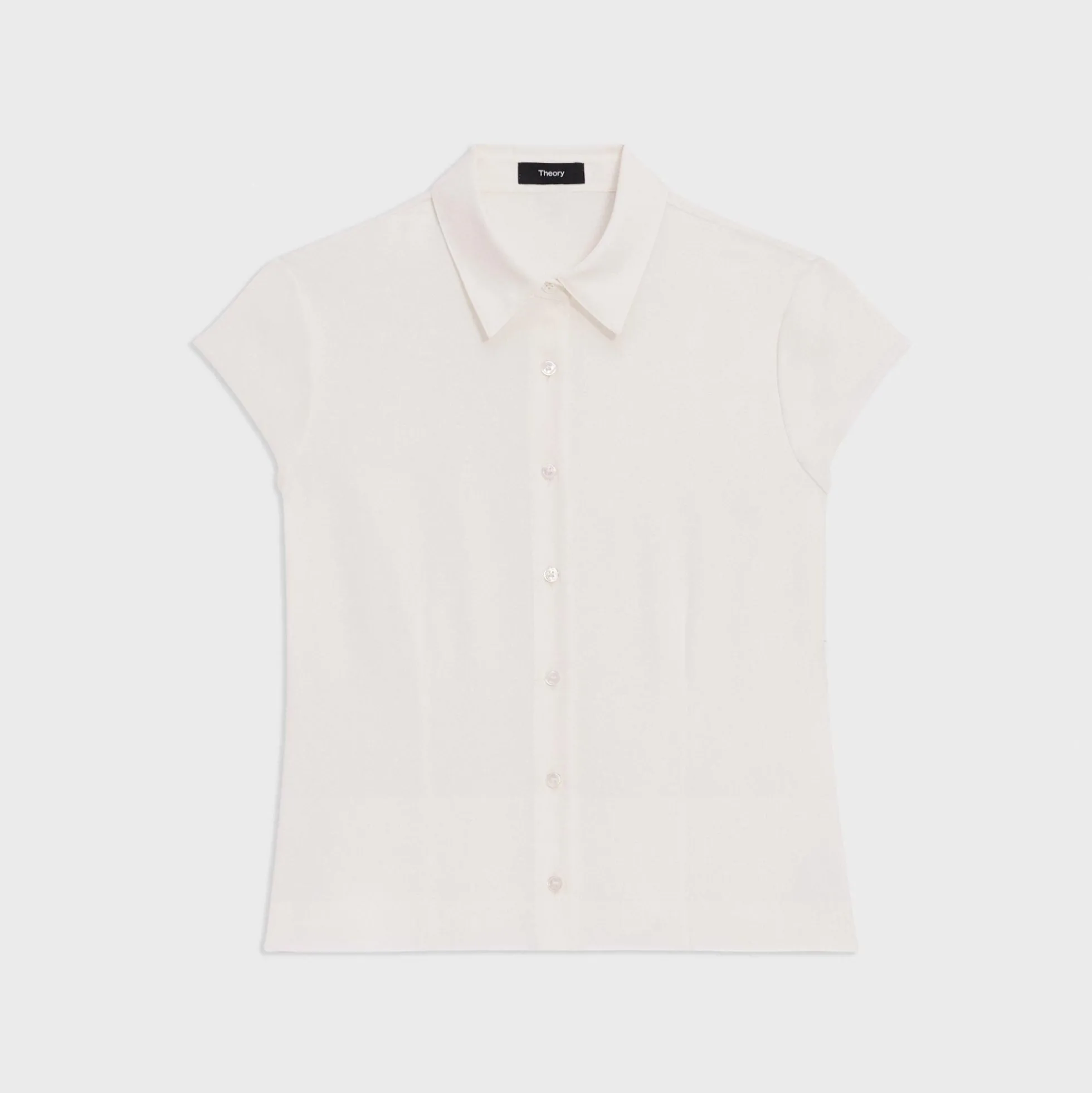 Cap Sleeve Shirt in Silk Georgette