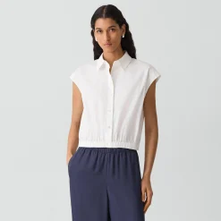 Cap-Sleeve Shirt in Good Poplin