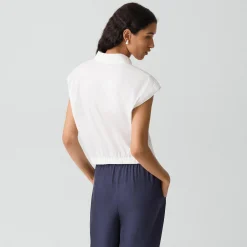 Cap-Sleeve Shirt in Good Poplin