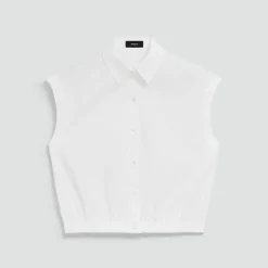 Cap-Sleeve Shirt in Good Poplin