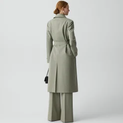 Car Coat in Wool Gabardine