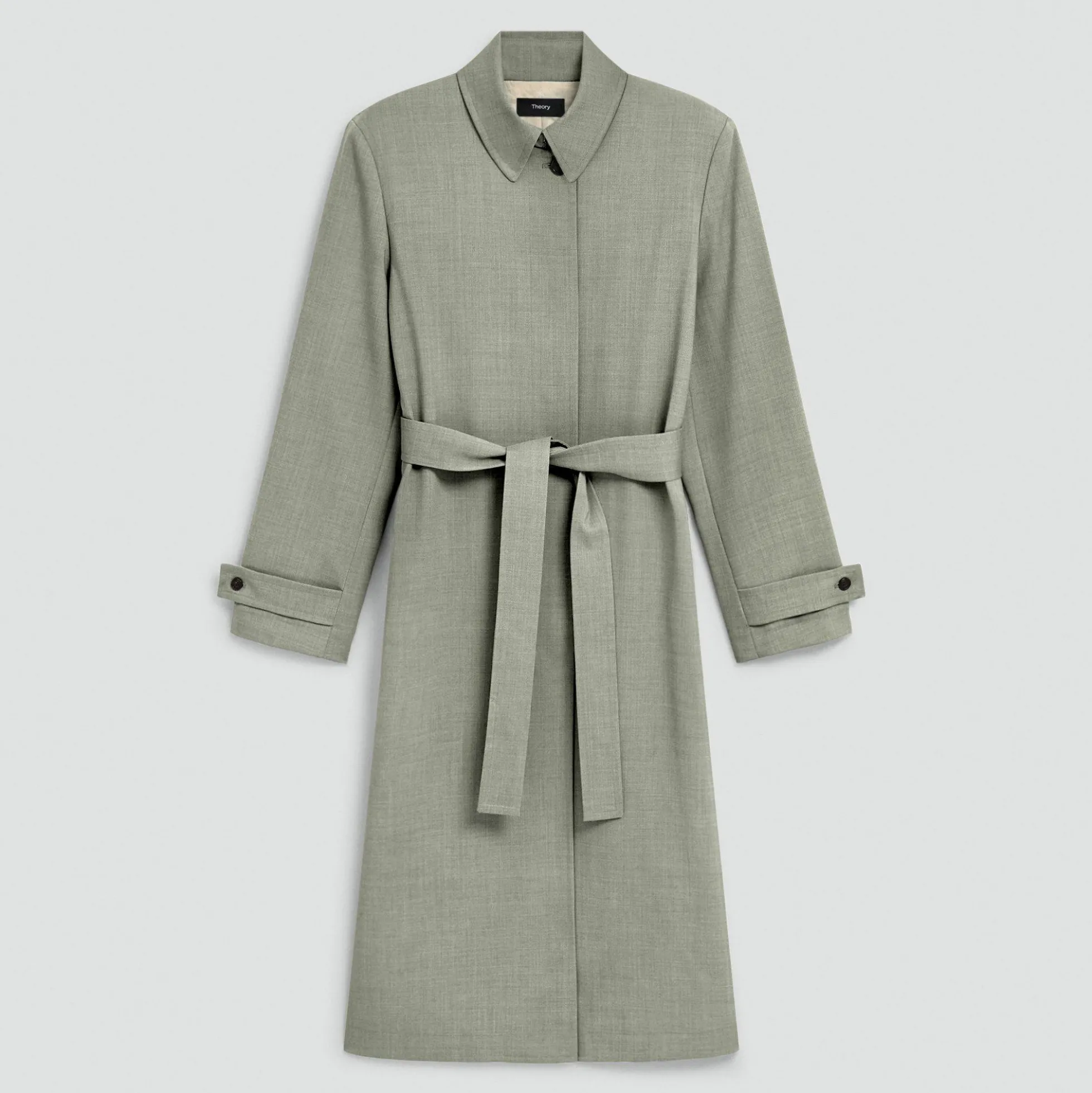 Car Coat in Wool Gabardine