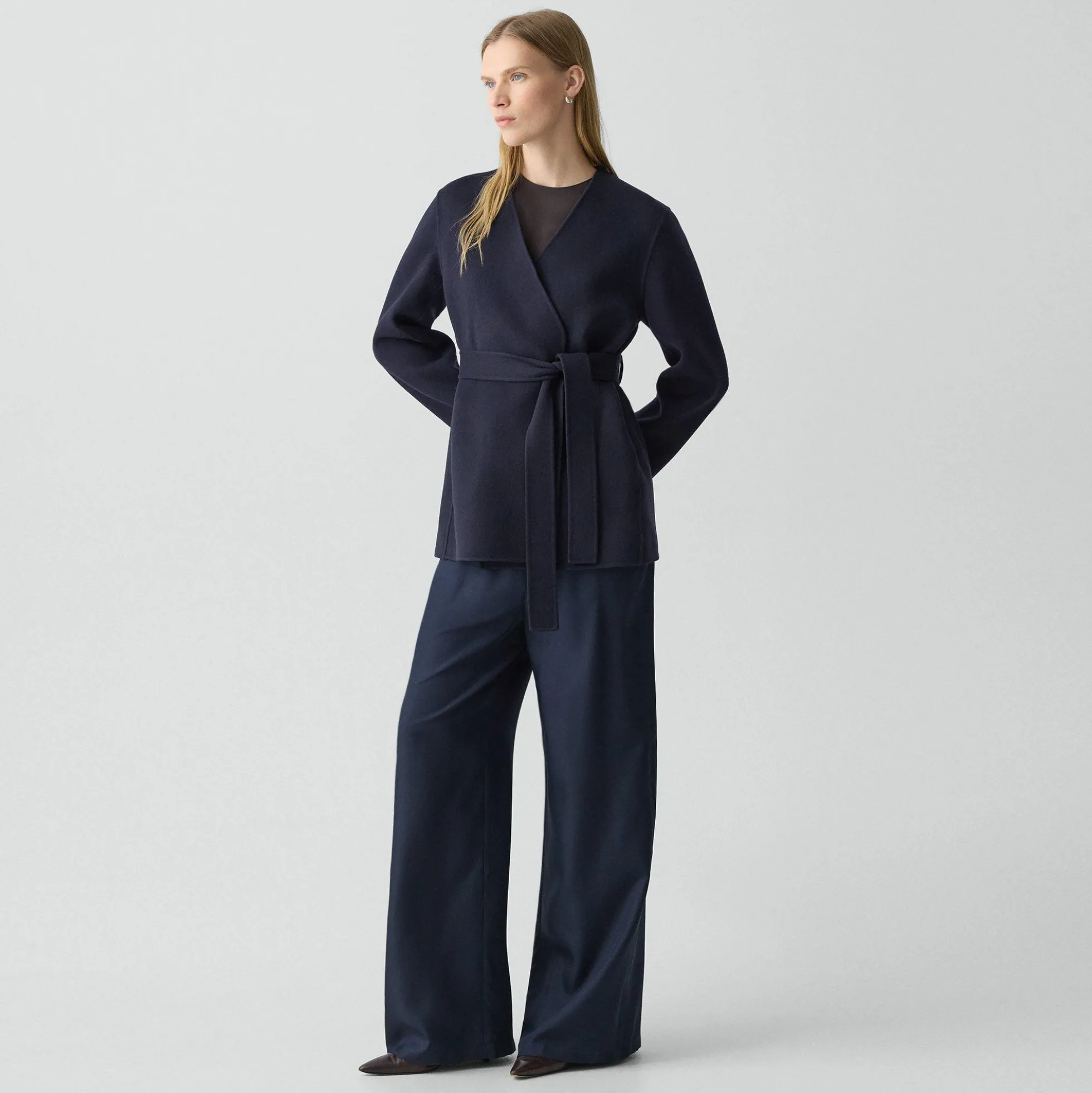 Cardigan Jacket in Double-Face Wool-Cashmere