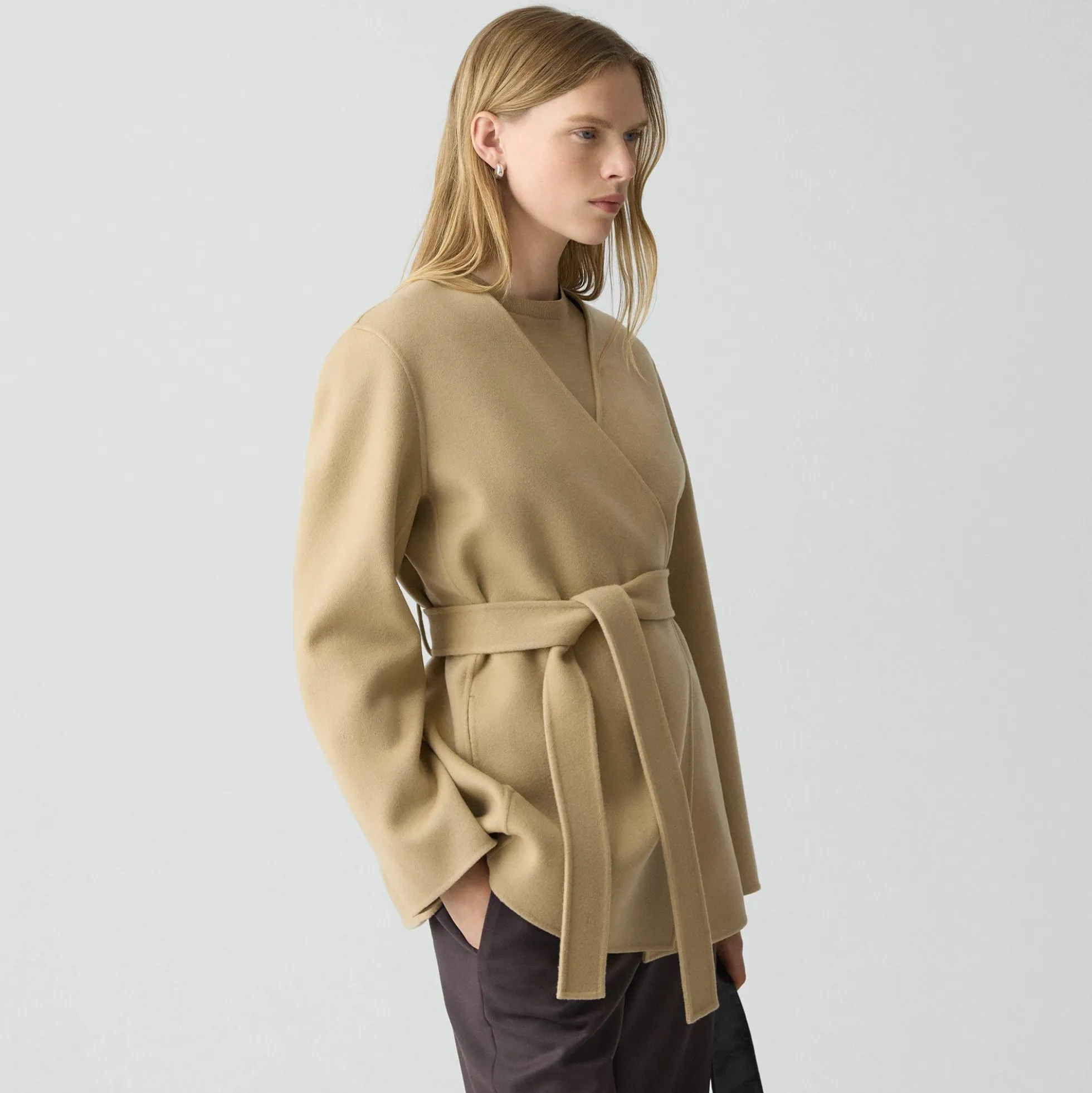 Cardigan Jacket in Double-Face Wool-Cashmere