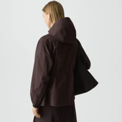 Cinched Windbreaker Jacket in Brushed Chino