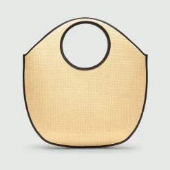 Circle Tote Bag in Raffia