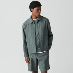 City Zip Jacket in Textured Nylon