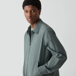 City Zip Jacket in Textured Nylon