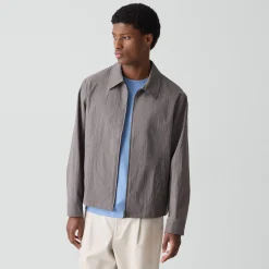 City Zip Jacket in Textured Nylon
