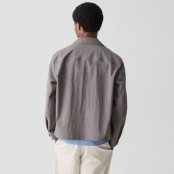 City Zip Jacket in Textured Nylon