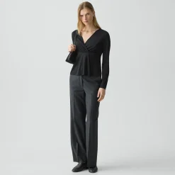 Classic Straight Pant in Sleek Flannel