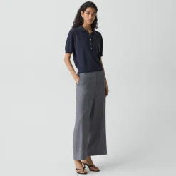 Classic Straight Pull-On Pant in Fluid Linen