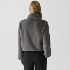 Collared Jacket in Faux Fur