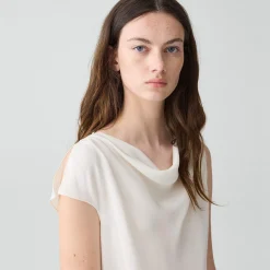 Cowl Neck Blouse in Silk Georgette