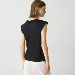 Cowl Neck Top in Silk Georgette