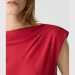 Cowl Neck Top in Silk Georgette