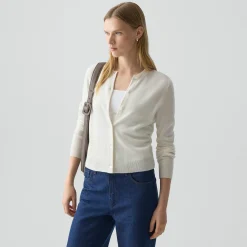 Crewneck Cardigan in Cashmere