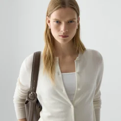 Crewneck Cardigan in Cashmere