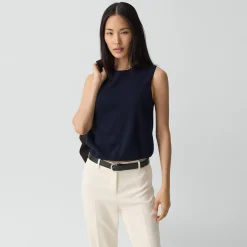 Crewneck Shell Top in Cashmere
