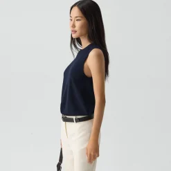 Crewneck Shell Top in Cashmere