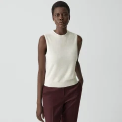 Crewneck Shell Top in Cashmere