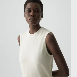 Crewneck Shell Top in Cashmere