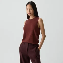 Crewneck Shell Top in Cashmere