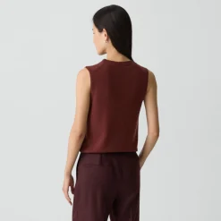 Crewneck Shell Top in Cashmere