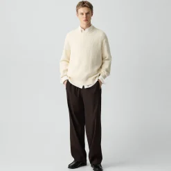 Crewneck Sweater in Cotton Silk Slub