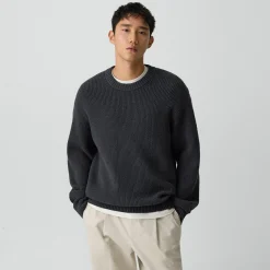 Crewneck Sweater in Cotton Silk Slub